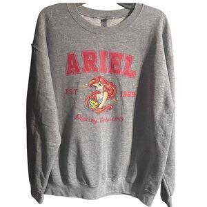 Disney Retro Style Ariel Gildan Sweatshirt Size Large